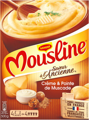MOUSLINE Purée Crème Muscade 500g (4x125g)