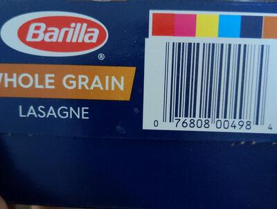Whole Grain Lasagne Made with 100% Whole Wheat
