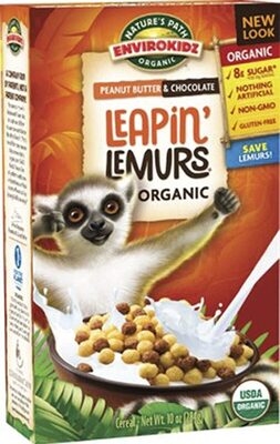 Envirokidz peanut butter and chocolate leaping lemurs cereal
