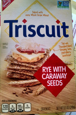 Triscuit crackers rye with caraway seed 1x8.5 oz
