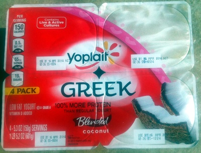 Greek Blended Coconut low fat yogurt