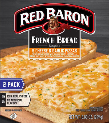 French bread five cheese & garlic frozen pizza