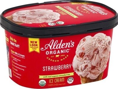 Strawberry ice cream, strawberry