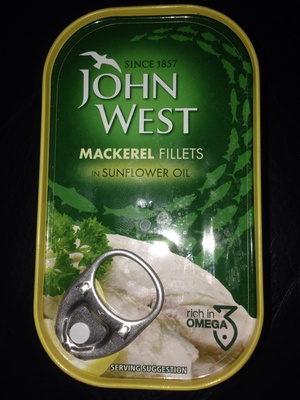 Mackerel fillets in sunflower oil