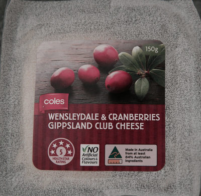 Wensleydale & Cranberries Gippsland Club Cheese