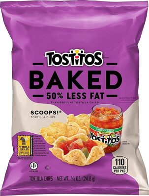 Oven baked scoops tortilla chips