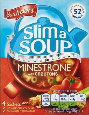 Slim a Soup Minestrone with Croutons 4 Sachets