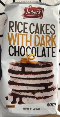 Rice Cakes with Dark Chocolate