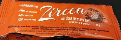 Zircca cricket protein bar strawberry & yoghurt
