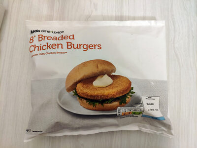 Breaded chicken burgers