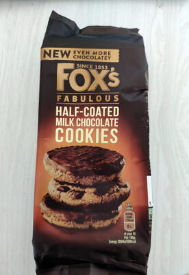 Half-coated milk chocolate cookies