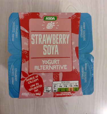 Strawberry soya yogurt alternative