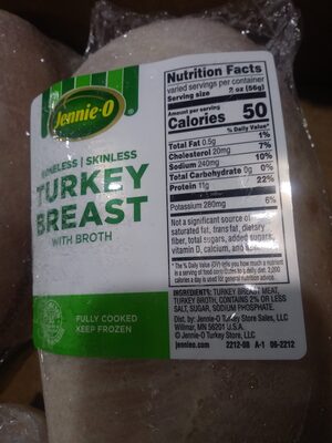 Fully Cooked Frozen Boneless Skinless Turkey Breast with Broth