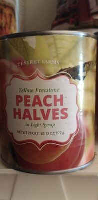 Yellow freestone peach halves in light syrup