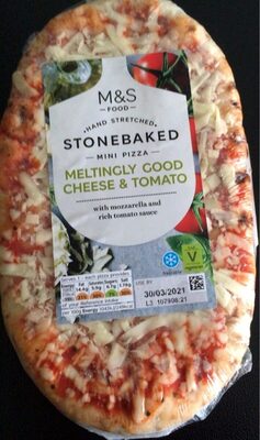 Stonebaked mini pizza cheese and tomato