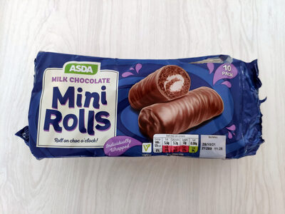 Milk chocolate mini rolls