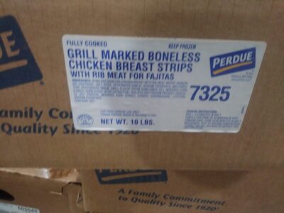 FULLY COOKED, GRILL MARKED FAJITA CHICKEN BREAST STRIPS, FROZEN