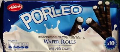 Porleo Wafer Rolls with Milk Cream