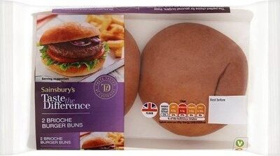 Taste the Difference 2 Brioche Burger Buns