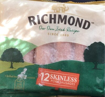 Skinless pork sausages