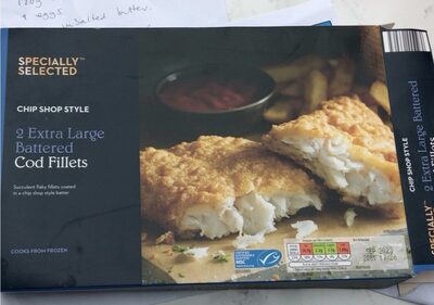 Batteted cod fillets