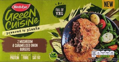 Birds Eye Green Cuisine 2 Mushroom Burgers