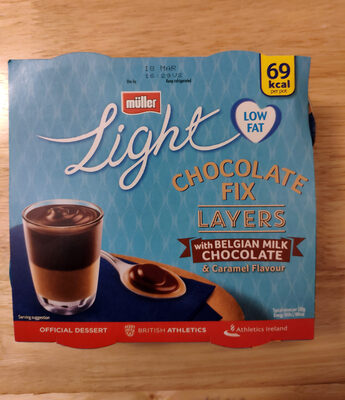 Light Chocolate Fix Layers with Belgian Milk Chocolate & Caramel flavour