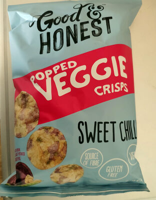 Popped veggie crisps sweet chilli
