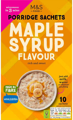 Porridge Sachets Maple Syrup Flavour