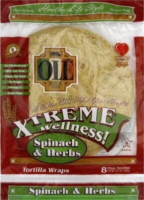 Wrap xtreme spinach and herb