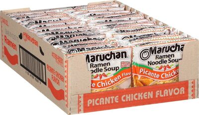 Ramen hot spicy chicken noodle soup