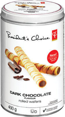 Dark Chocolate Flavour Rolled Wafers