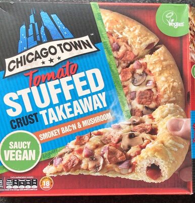 Tomato stuffed crust takeaway smokey bac‘n & mushroom pizza