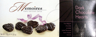 Memoires dark chocolate hearts