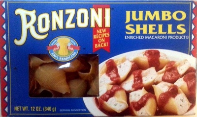 Ronzoni, enriched macaroni product, jumbo shells no 95