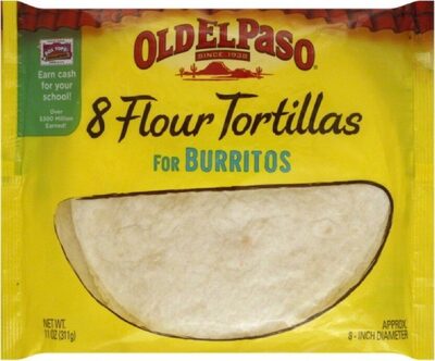 Old El Paso Flour Tortilla Shells for Burritos 8 Count