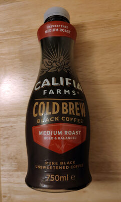 Cold brew black coffee medium roast