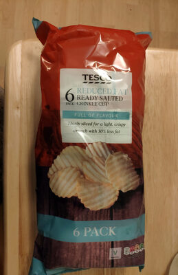 Reduced fat ready salted crinkle cut