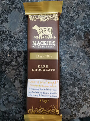 Mackies of Scotland Dark Chocolate 70%