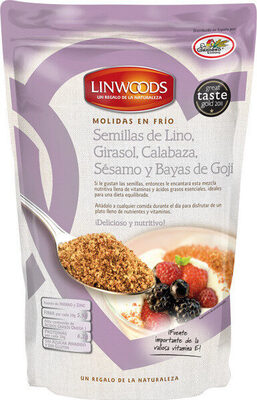cold milled flaxseed, sunflower, pumpkin & chia seeds & going berries