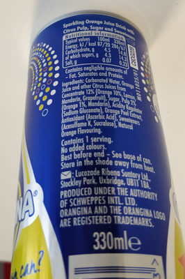 Orangina Slim Can