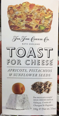Toast For Cheese Apricots, Pistachios & Sunflower Seeds