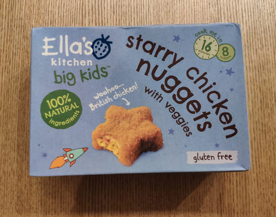 Starry chicken nuggets with veggies