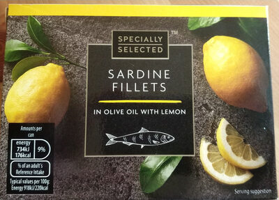 sardine fillets in olive oil with lemon