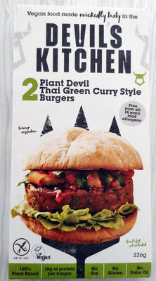 Plant Devil Thai Green Curry Style Burgers