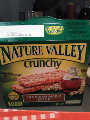 Crunchy Canadian Maple Syrup Cereal Bars 5 x