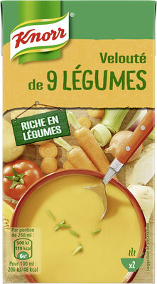 Knorr Soupe Liquide Velouté de 9 Légumes Brique Brique 50cl