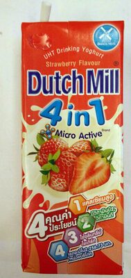 Dutch Mill Drinking Yoghurt Uht Milk Strawberry 180ML. Pack