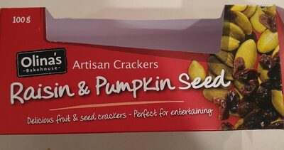 Raisin & Pumpkin Seed Artisan Crackers