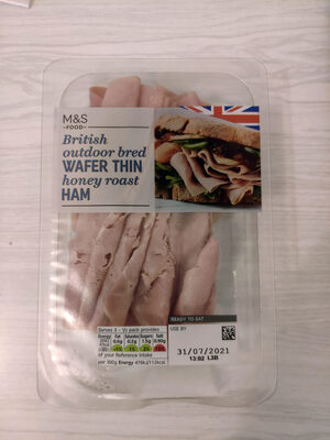British outdoor bred wafer thin honey roast ham